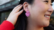 Load image into Gallery viewer, Darling Heart Earrings - Bubblegum Bliss