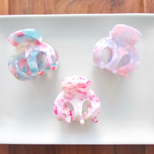 Load image into Gallery viewer, Claire Hair Claw Trio - Secret Garden, Cherry Blossom, and Enchanted