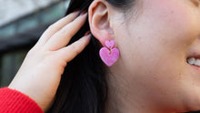 Load image into Gallery viewer, Darling Heart Earrings - Bubblegum Bliss