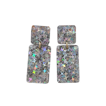 Load image into Gallery viewer, Ida Earrings - Silver Glitter