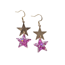 Load image into Gallery viewer, Starry Earrings - Pink Glitter