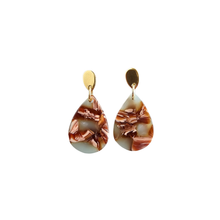 Load image into Gallery viewer, Leah Earrings - Seafoam & Rust