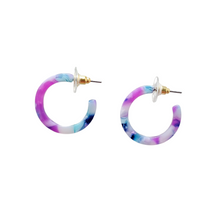 Load image into Gallery viewer, Cam Mini Hoops - Purple Party