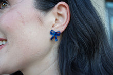 Load image into Gallery viewer, Bow Studs - Navy