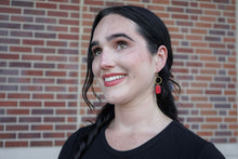 Load image into Gallery viewer, Emma Earrings - Ruby Red