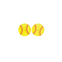 Load image into Gallery viewer, Glitter Softball Studs
