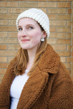 Load image into Gallery viewer, Bow Pumpkin Patch Earrings - Cashmere & Cream