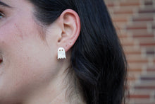Load image into Gallery viewer, Mini Ghost Studs - White Shimmer