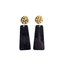 Load image into Gallery viewer, Mia Mini Earrings - Black Glitter