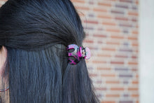 Load image into Gallery viewer, Claire Hair Claw Trio - Blue Tortoise, Snow Tortoise, and Fuchsia Tortoise