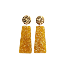 Load image into Gallery viewer, Mia Mini Earrings - Yellow Gold Glitter