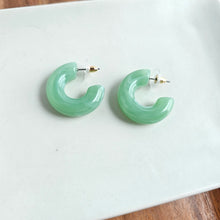 Load image into Gallery viewer, Chloe Hoops - Sage