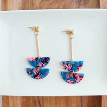 Load image into Gallery viewer, Everly Earrings - Magenta Teal