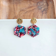Load image into Gallery viewer, Roxy Earrings - Magenta Teal