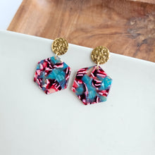 Load image into Gallery viewer, Roxy Earrings - Magenta Teal