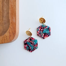 Load image into Gallery viewer, Roxy Earrings - Magenta Teal