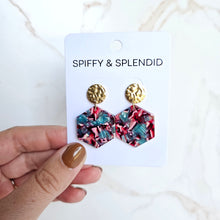 Load image into Gallery viewer, Roxy Earrings - Magenta Teal
