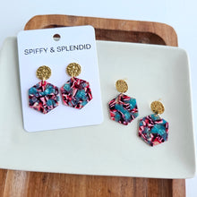 Load image into Gallery viewer, Roxy Earrings - Magenta Teal