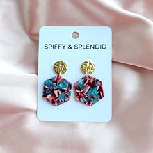 Load image into Gallery viewer, Roxy Earrings - Magenta Teal