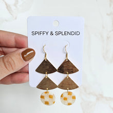 Load image into Gallery viewer, Anya Earrings - Golden Checker