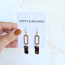 Load image into Gallery viewer, Raya Earrings - Black Gold Flake
