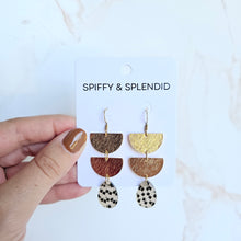 Load image into Gallery viewer, Aria Earrings - Black Shimmer Checker