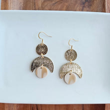 Load image into Gallery viewer, Eclipse Earrings - Golden Ivory
