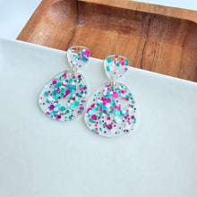 Load image into Gallery viewer, Penelope Earrings - Blue Violet Confetti