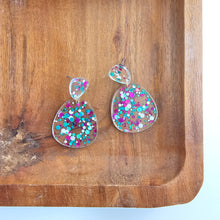 Load image into Gallery viewer, Penelope Earrings - Blue Violet Confetti