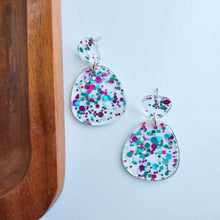 Load image into Gallery viewer, Penelope Earrings - Blue Violet Confetti