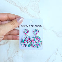 Load image into Gallery viewer, Penelope Earrings - Blue Violet Confetti