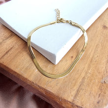 Load image into Gallery viewer, Luxe Gold Herringbone Bracelet