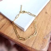 Load image into Gallery viewer, Luxe Gold Paper Clip Bracelet