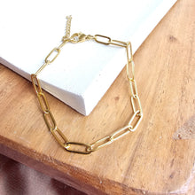 Load image into Gallery viewer, Luxe Gold Paper Clip Bracelet