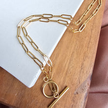 Load image into Gallery viewer, Luxe Gold Paper Clip Chain - 18"