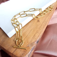 Load image into Gallery viewer, Luxe Gold Chunky Paper Clip Chain - 20"
