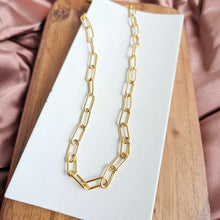 Load image into Gallery viewer, Luxe Gold Chunky Paper Clip Chain - 20"
