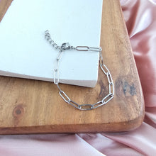 Load image into Gallery viewer, Luxe Silver Paper Clip Bracelet