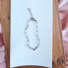 Load image into Gallery viewer, Luxe Silver Paper Clip Bracelet