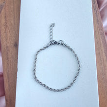 Load image into Gallery viewer, Luxe Silver Rope Bracelet