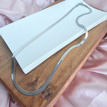 Load image into Gallery viewer, Luxe Silver Herringbone Chain - 20"