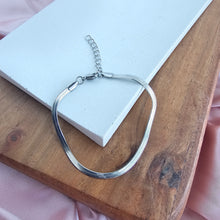 Load image into Gallery viewer, Luxe Silver Herringbone Bracelet