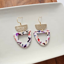 Load image into Gallery viewer, Irene Earrings - Marble Confetti
