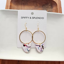 Load image into Gallery viewer, Iris Earrings Large - Marble Confetti