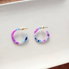 Load image into Gallery viewer, Cam Mini Hoops - Purple Party