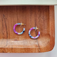 Load image into Gallery viewer, Cam Mini Hoops - Purple Party