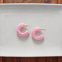 Load image into Gallery viewer, Chloe Hoops - Pink