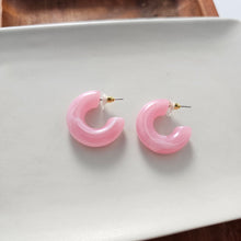 Load image into Gallery viewer, Chloe Hoops - Pink