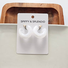 Load image into Gallery viewer, Chloe Hoops - White