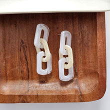 Load image into Gallery viewer, Tabitha Earrings - White & Beige